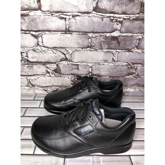 SAS Tripad Comfort Time Out Black Leather Lace Up Walking Sneakers Women Sz 8.5W - Picture 2 of 16